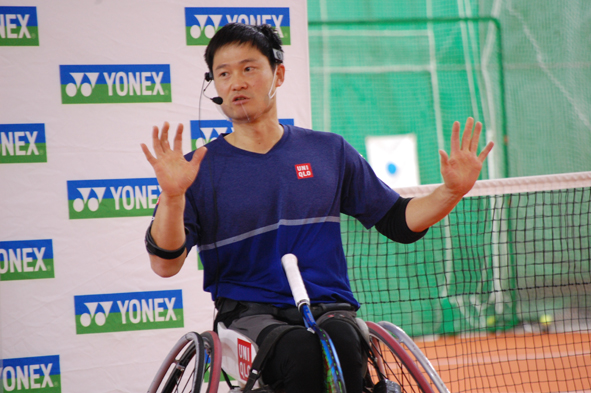 VIPインドアテニススクール東陽町にて、北京・ロンドン金メダリスト 国枝慎吾プロイベントが開催されました。